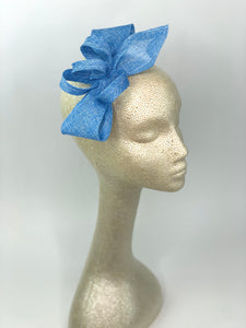 Blue Fascinator, Women&#39;s Kentucky Derby Hat, Church Hat, Derby Hat, Fancy Hat, Light Blue Hat, Tea Party Hat, wedding hat for women