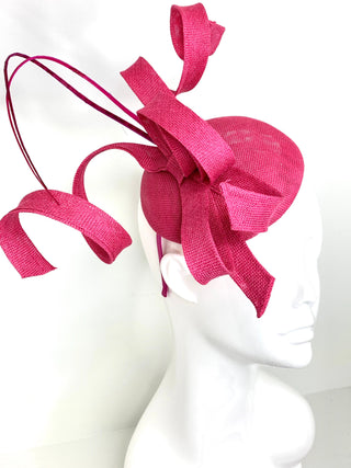 Raspberry Pink Fascinator, Womens Tea Party Hat, Church Hat, Kentucky Derby Hat, Fancy Hat, Pink Hat, Tea Party Hat,wedding hat