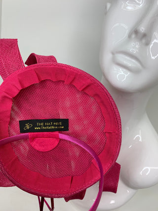 Raspberry Pink Fascinator, Womens Tea Party Hat, Church Hat, Kentucky Derby Hat, Fancy Hat, Pink Hat, Tea Party Hat,wedding hat