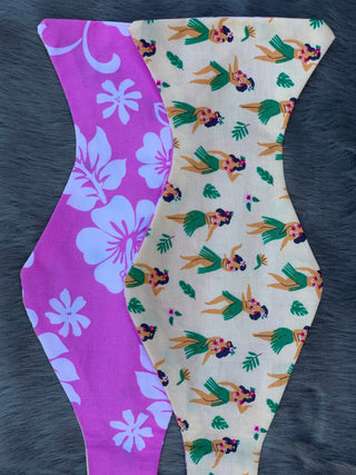 Hula Girl Aloha Theme Mens Bow Tie