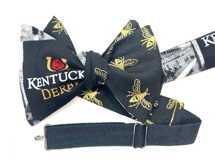 Kentucky Derby Theme Mens Reversible Bow Tie