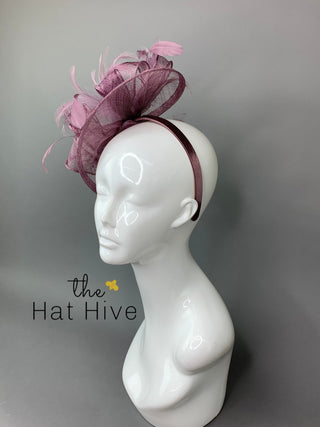 Lavender Purple Fascinator, Womens Tea Party Hat, Church Hat, Derby Hat, Fancy Hat, Silver Hat, Tea Party Hat, wedding hat