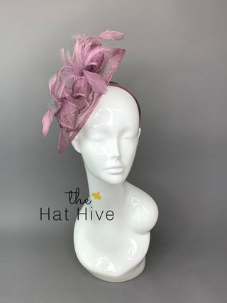 Lavender Purple Fascinator, Womens Tea Party Hat, Church Hat, Derby Hat, Fancy Hat, Silver Hat, Tea Party Hat, wedding hat