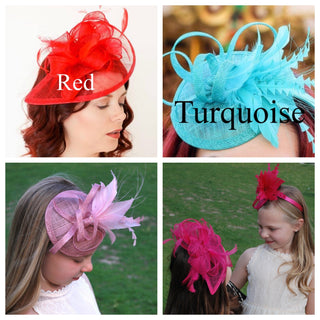 Mommy & Me Fascinators , Women's Tea Party Hat, Church Hat, Kentucky Derby Hat, Fancy Hat, Pink Hat, Tea Party Hat, wedding hat