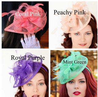 Mommy & Me Fascinators , Women's Tea Party Hat, Church Hat, Kentucky Derby Hat, Fancy Hat, Pink Hat, Tea Party Hat, wedding hat