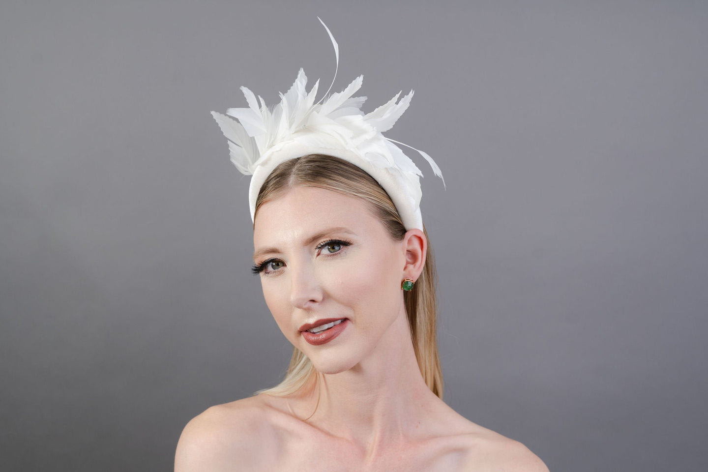 White Fascinator Headband - Bridal Fascinator -  Women's Tea Party Hat, Derby Hat, Bridal Hat, White Hat, Tea Party Hat, wedding hat