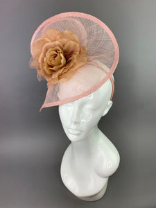 Blush Pink, feather free fascinator on headband, Blush, Womens hat, Tea Party Hat, Church Hat, Derby Hat, Fancy Hat, blush rose