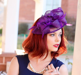 Purple Fascinator