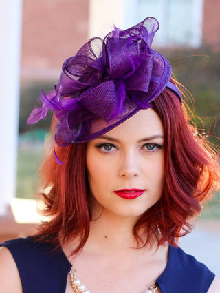 Purple Fascinator