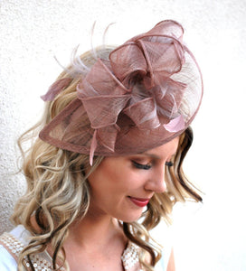 Blush Pink Fascinator, Women&#39;s Tea Party Hat, Church Hat, Derby Hat, Fancy Hat, Pink Hat, Tea Party Hat, wedding hat