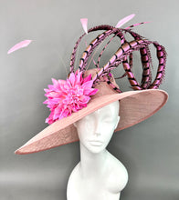 Load image into Gallery viewer, PINK ON PINK WIDE BRIM HAT
