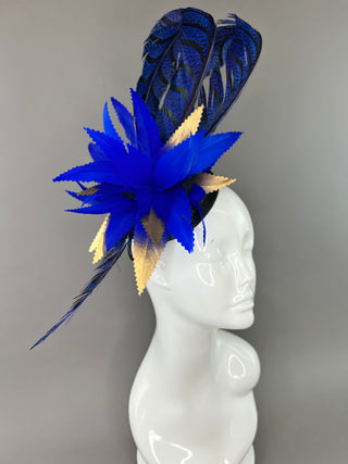 ROYAL BLUE LADY AMHERST FASCINATOR