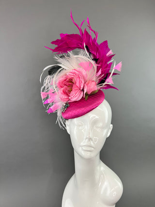 PINK AND WHITE BLOOM FASCINATOR