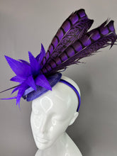 Load image into Gallery viewer, PURPLE SHADES LADY AMHERST FASCINATOR