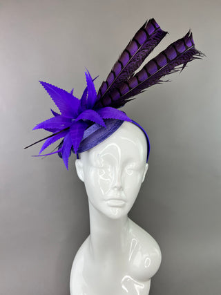 PURPLE SHADES LADY AMHERST FASCINATOR