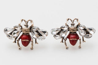 CRYSTAL RETRO BEE EARRINGS