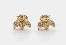 Load image into Gallery viewer, MINI BEE GOLD EARRINGS