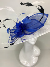 Load image into Gallery viewer, WHITE, ROYAL BLUE, BLACK DERBY HAT