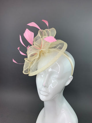 Ivory Fascinator - The Hat Hive