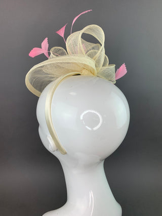 Ivory Fascinator - The Hat Hive