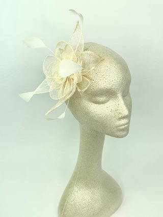 Ivory Fascinator - The Hat Hive