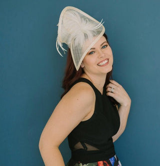 Ivory Fascinator - The Hat Hive