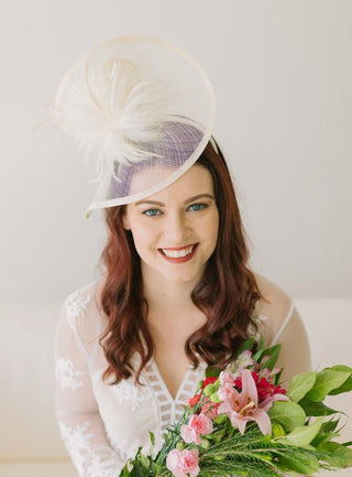 Ivory Fascinator - The Hat Hive