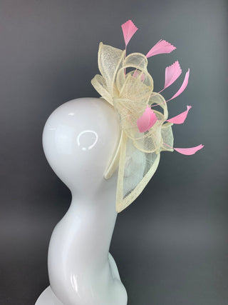 Ivory Fascinator - The Hat Hive