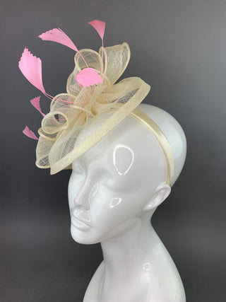 Ivory Fascinator - The Hat Hive