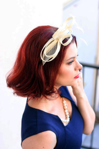 Ivory Fascinator - Olive Rayne - The Hat Hive