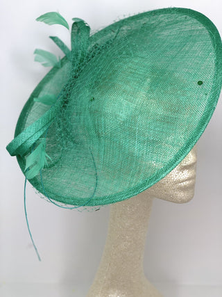 Jade Green Fascinator Hatinator Derby Hat, - The Hat Hive