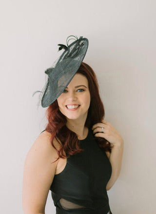 large Black Fascinator - The Hat Hive