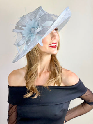 Light Blue Kentucky derby Hat - The Hat Hive
