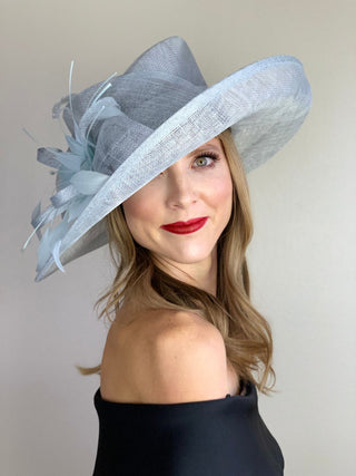 Light Blue Kentucky derby Hat - The Hat Hive