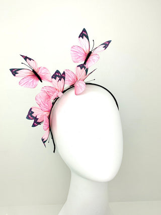 Light Pink Butterfly Fascinator - The Hat Hive