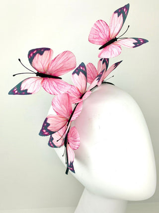 Light Pink Butterfly Fascinator - The Hat Hive