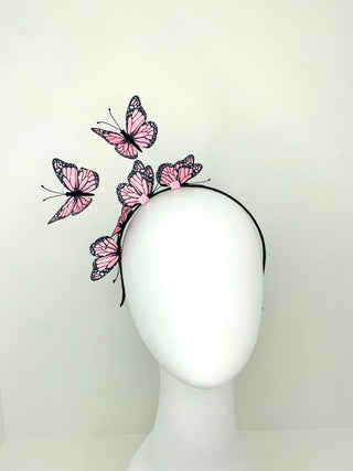 Light Pink Butterfly Fascinator - The Hat Hive
