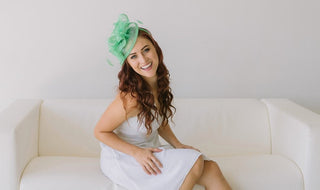 Mint Green Fascinator on headband, Available in other colors, Womens Tea Party Hat, Church Hat, Derby Hat, Fancy Hat, wedding hat - The Hat Hive