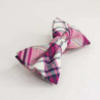Multi Color Plaid Bow Tie - The Hat Hive