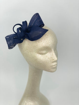 Navy Blue Fascinator, Womens Tea Party Hat, Church Hat, Derby Hat, Fancy Hat, Navy Blue Hat, Tea Party Hat, wedding hat - The Hat Hive
