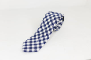 Navy Checker Neck Tie - The Hat Hive