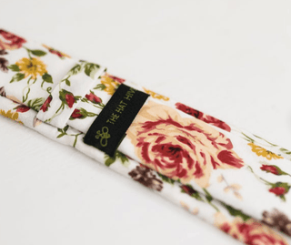 NEUTRAL BURGUNDY FLORAL NECK TIE - The Hat Hive