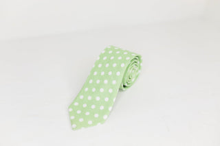Pastel Green Polka Dot Tie - The Hat Hive