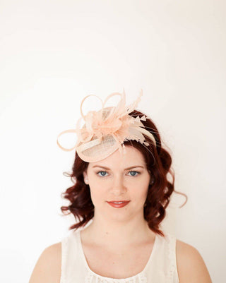 Pastel Pink Fascinator, Tea Party Hat, Church Hat, Kentucky Derby Hat, Fancy Hat, Pink Hat, Tea Party Hat, wedding hat, British Hat - The Hat Hive