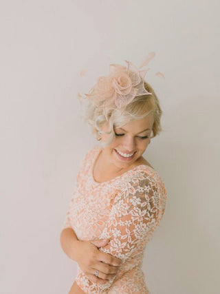 Pastel Pink Fascinator, Tea Party Hat, Church Hat, Kentucky Derby Hat, Fancy Hat, Pink Hat, Tea Party Hat, wedding hat, British Hat - The Hat Hive