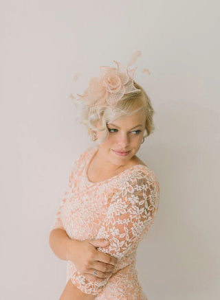 Pastel Pink Fascinator, Tea Party Hat, Church Hat, Kentucky Derby Hat, Fancy Hat, Pink Hat, Tea Party Hat, wedding hat, British Hat - The Hat Hive