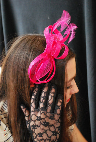 Pink Fascinator, Womens Tea Party Hat, Church Hat, Derby Hat, Fancy Hat, Pink Hat, Tea Party Hat, wedding hat, British Hat - The Hat Hive