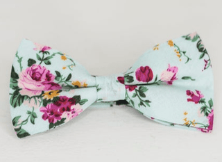 PINK ROSE FLORAL BOW TIE - The Hat Hive
