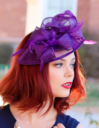 Purple Fascinator - The Hat Hive