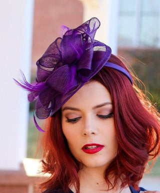 Purple Fascinator - The Hat Hive
